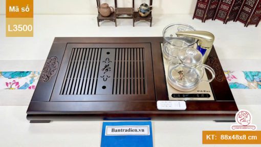 bàn trà điện thông minh đa năng cao cấp gỗ cẩm L3500