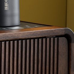 Xe trà di dộng gỗ óc chó tủ kệ trà kết hợp bàn pha trà đa năng cao cấp BX042