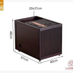 Xe trà di dộng kích thước bé gỗ óc chó tủ kệ trà kết hợp bàn pha trà đa năng cao cấp BX044