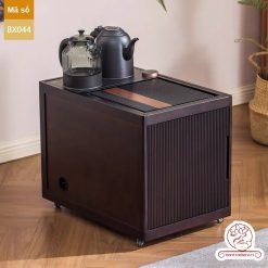 Xe trà di dộng kích thước bé gỗ óc chó tủ kệ trà kết hợp bàn pha trà đa năng cao cấp BX044