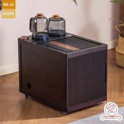 Xe trà di dộng kích thước bé gỗ óc chó tủ kệ trà kết hợp bàn pha trà đa năng cao cấp BX044