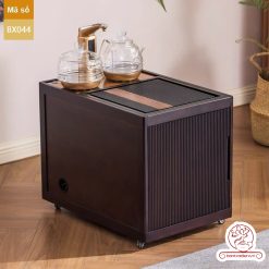 Xe trà di dộng kích thước bé gỗ óc chó tủ kệ trà kết hợp bàn pha trà đa năng cao cấp BX044