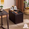 Xe trà di dộng kích thước bé gỗ óc chó tủ kệ trà kết hợp bàn pha trà đa năng cao cấp BX044