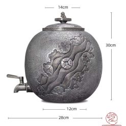 bình nước bạc nguyên chất chế tác thủ công tinh xảo BNB311