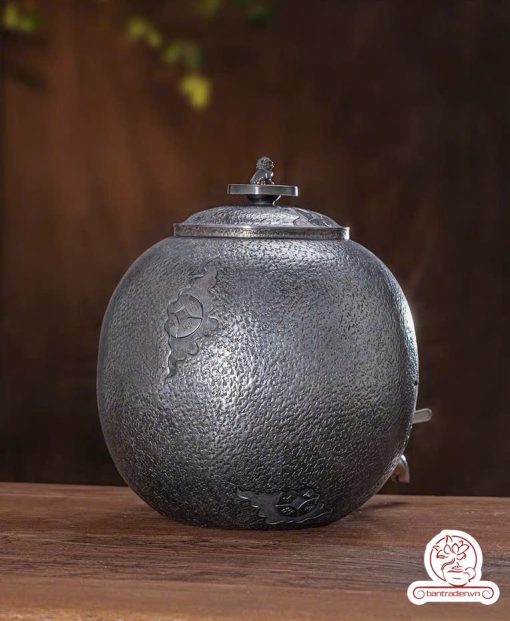 bình nước bạc nguyên chất chế tác thủ công tinh xảo BNB311