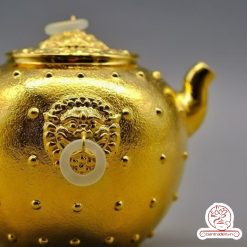 ấm bạc pha trà nguyên chất 999 mạ vàng 24K chế tác hoàn toàn thủ công cao cấp