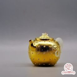 ấm bạc pha trà nguyên chất 999 mạ vàng 24K chế tác hoàn toàn thủ công cao cấp