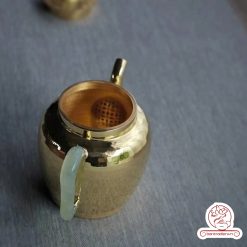 ấm bạc pha trà nguyên chất 999 mạ vàng 24K chế tác hoàn toàn thủ công cao cấp
