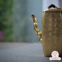 ấm bạc pha trà nguyên chất 999 mạ vàng 24K chế tác hoàn toàn thủ công cao cấp