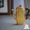 ấm bạc pha trà nguyên chất 999 mạ vàng 24K chế tác hoàn toàn thủ công cao cấp