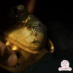 ấm bạc pha trà nguyên chất 999 mạ vàng 24K chế tác hoàn toàn thủ công cao cấp