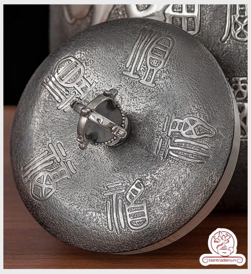 bình nước bạc nguyên chất chế tác thủ công tinh xảo bởi tay nghề đại sư BNB325
