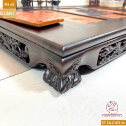 Bàn trà điện thông minh cao cấp gỗ mun chế tác thủ công tinh xảo L3600