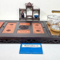 Bàn trà điện thông minh cao cấp gỗ mun chế tác thủ công tinh xảo L3600