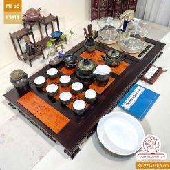 Bàn trà điện thông minh cao cấp gỗ mun chế tác thủ công tinh xảo L3618