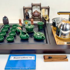 bộ bàn trà điện thông minh đa năng gỗ mặt đá thiết kế đẹp B2003