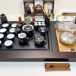 bộ bàn trà điện thông minh đa năng gỗ mặt đá thiết kế đẹp B2005