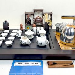 bộ bàn trà điện thông minh đa năng gỗ mặt đá thiết kế đẹp B2006