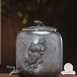 bình nước bạc nguyên chất chế tác thủ công tinh xảo BNB318