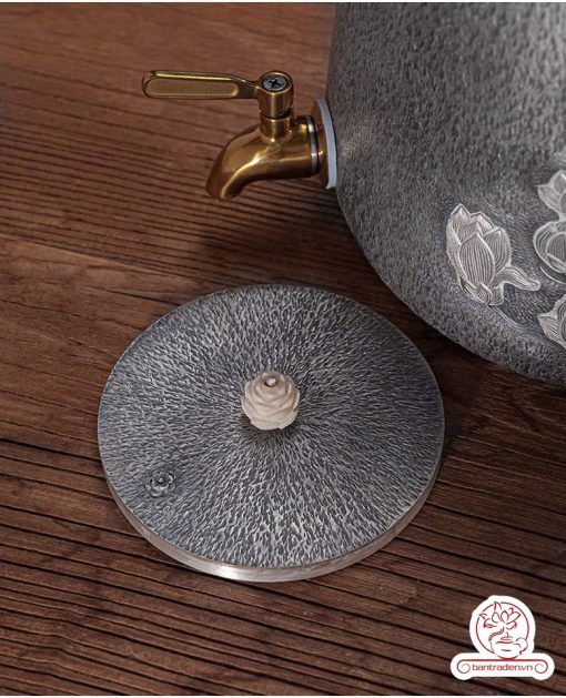 bình nước bạc nguyên chất chế tác thủ công tinh xảo BNB312
