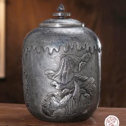 bình nước bạc nguyên chất chế tác thủ công tinh xảo BNB315