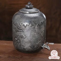 bình nước bạc nguyên chất chế tác thủ công tinh xảo BNB315