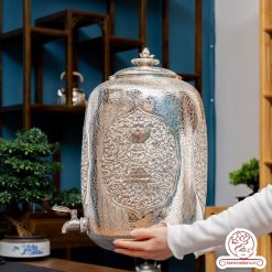 bình nước bạc nguyên chất chế tác thủ công tinh xảo BNB303