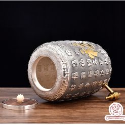 bình nước bạc nguyên chất chế tác thủ công tinh xảo BNB305