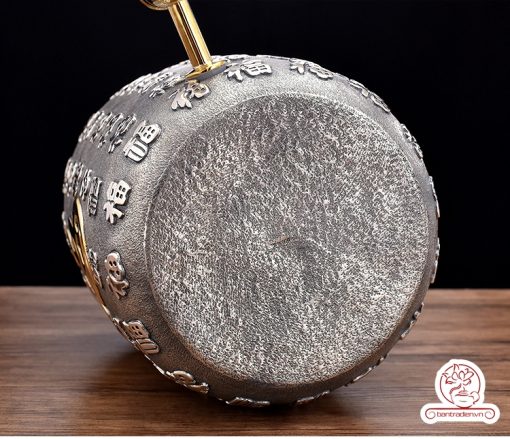 bình nước bạc nguyên chất chế tác thủ công tinh xảo BNB305