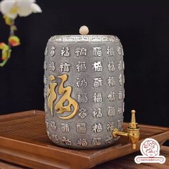 bình nước bạc nguyên chất chế tác thủ công tinh xảo BNB305