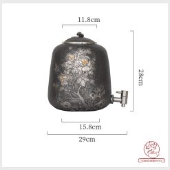bình nước bạc nguyên chất chế tác thủ công tinh xảo BNB306