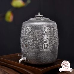 bình nước bạc nguyên chất chế tác thủ công tinh xảo BNB307