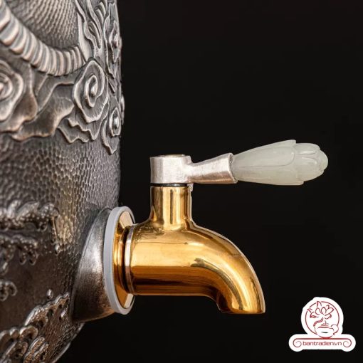 bình nước bạc nguyên chất chế tác thủ công tinh xảo BNB308