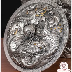 bình nước bạc nguyên chất chế tác thủ công tinh xảo BNB310