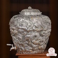 bình nước bạc nguyên chất chế tác thủ công tinh xảo BNB310