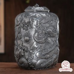 bình nước bạc nguyên chất chế tác thủ công tinh xảo BNB319