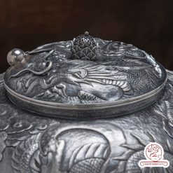 bình nước bạc nguyên chất chế tác thủ công tinh xảo BNB319