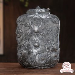 bình nước bạc nguyên chất chế tác thủ công tinh xảo BNB319