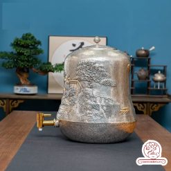 bình nước bạc nguyên chất chế tác thủ công tinh xảo BNB300