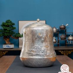 bình nước bạc nguyên chất chế tác thủ công tinh xảo BNB300