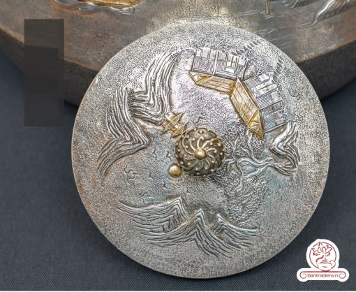 bình nước bạc nguyên chất chế tác thủ công tinh xảo BNB300