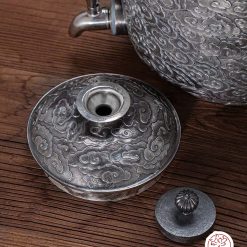 bình nước bạc nguyên chất chế tác thủ công tinh xảo BNB313