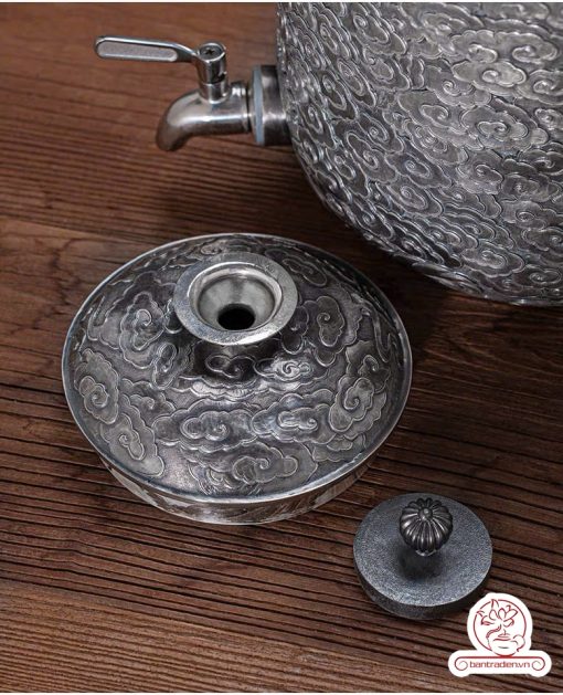 bình nước bạc nguyên chất chế tác thủ công tinh xảo BNB313