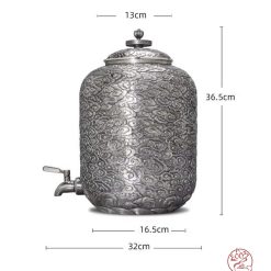 bình nước bạc nguyên chất chế tác thủ công tinh xảo BNB313