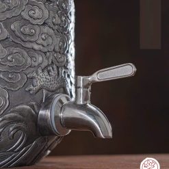 bình nước bạc nguyên chất chế tác thủ công tinh xảo BNB313