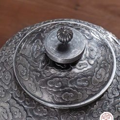 bình nước bạc nguyên chất chế tác thủ công tinh xảo BNB313