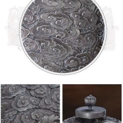 bình nước bạc nguyên chất chế tác thủ công tinh xảo BNB313