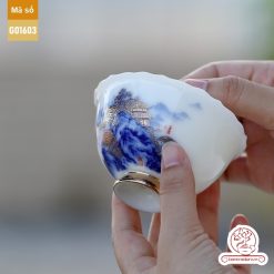 Bộ ấm trà cao cấp sứ trắng Bạch Ngọc Băng Ngưng Đức Hóa G01603