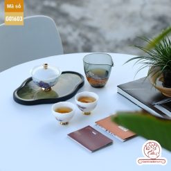 Bộ ấm trà cao cấp sứ trắng Bạch Ngọc Băng Ngưng Đức Hóa G01603