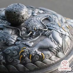 bình nước bạc nguyên chất chế tác thủ công tinh xảo bởi tay nghề đại sư BNB320